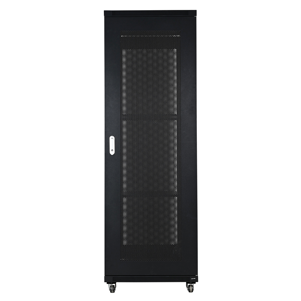 42u gabinete de rack de servidor perfurado de onda plana de 19 polegadas