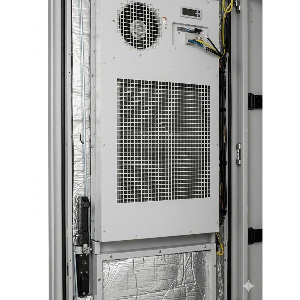 Gabinete de telecomunicações externo IP65 42U 800×800 com ar condicionado e sistema de monitoramento