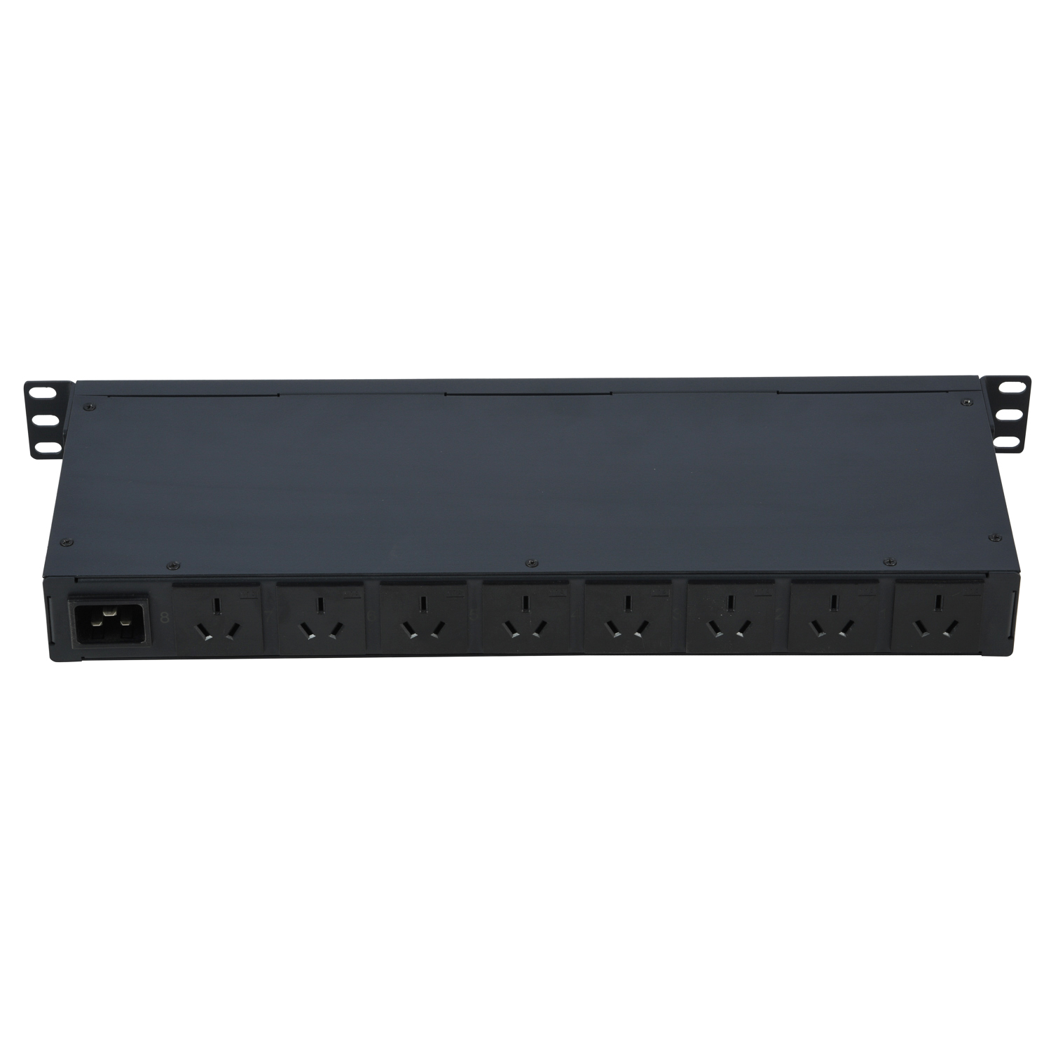 PDU inteligente de montagem em rack horizontal de 1U e 8 portas