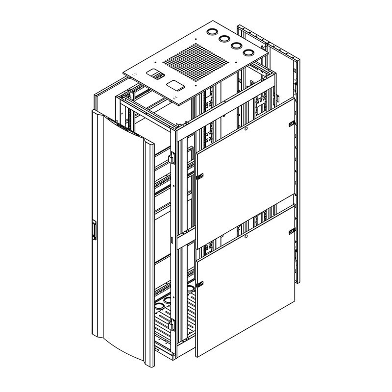 Armário de rack de servidor resistente de 19 polegadas para data center