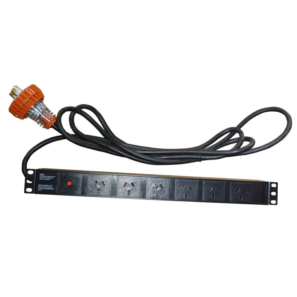 Faixa PDU de rack de dados de montagem horizontal 1.5U na Austrália