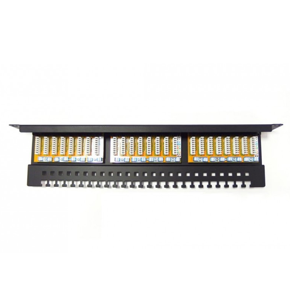 1U 24 portas cat6 110 IDC UTP patch panel de 90 graus