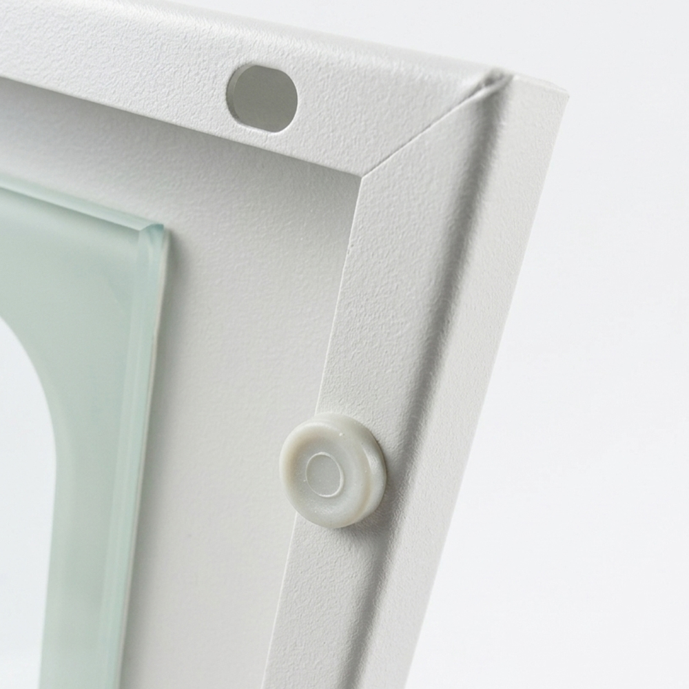 Armário de armazenamento em aço montado na parede com porta de vidro - fecho magnético, 380×210×382mm