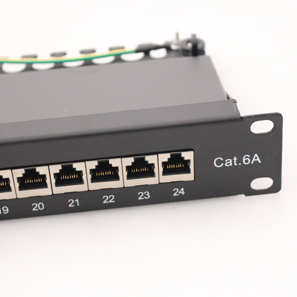 Painel de patch Cat6A FTP 24 portas