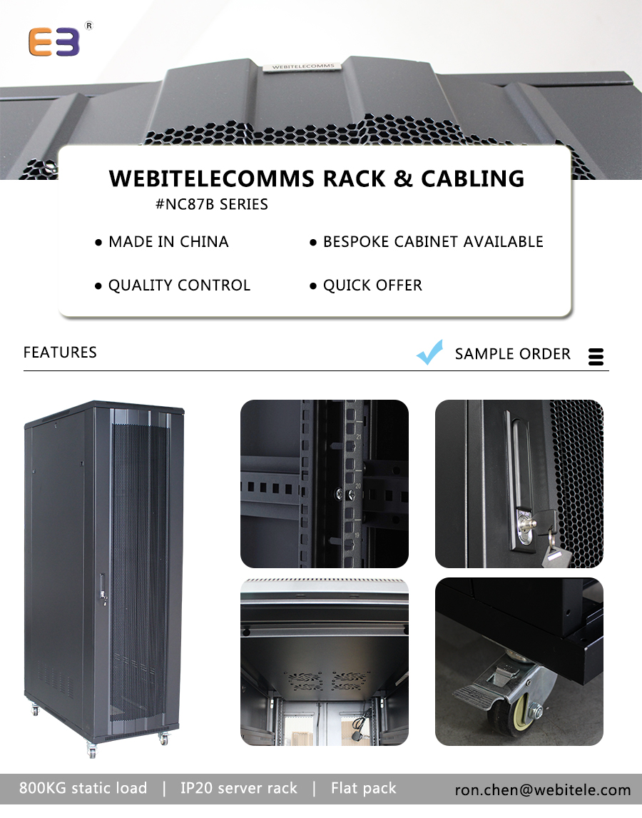 rack de servidor de porta de malha de arco 42u