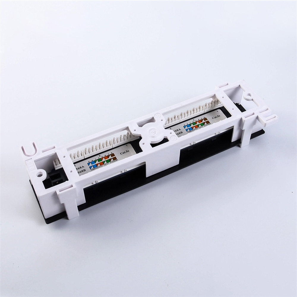 Patch Panel Cat5e ou Cat6 UTP 12Port para montagem em parede