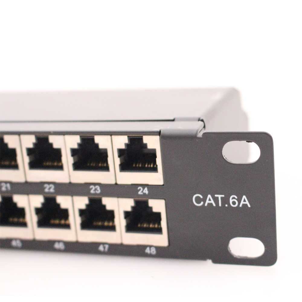 Painel de patch Cat6A FTP 48 portas 1U