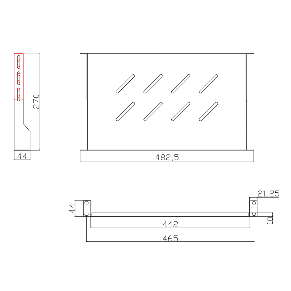 Armário de parede de prateleira cantilever de 4 pontos usado