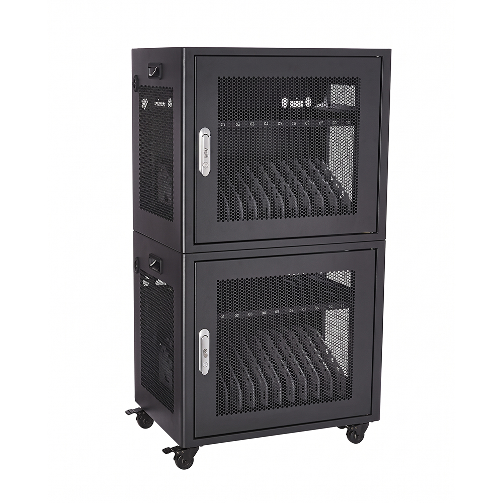 Gabinete de carregamento de 12 dispositivos tamanho mini para laptop e Chromebook 110/220 V CA | WebiT WB-CC-XS