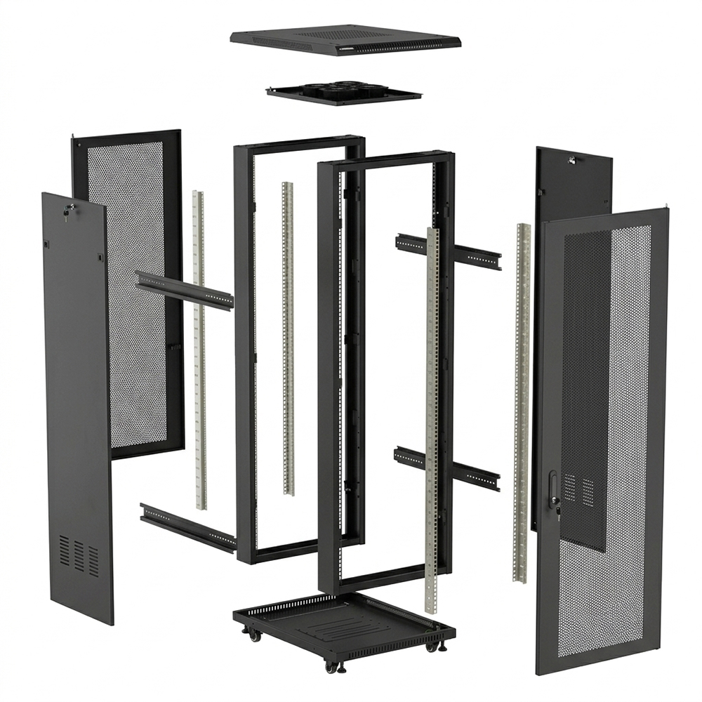 Gabinete de rack de servidor independente WEBIT Slimline 42U 600x800 | Tipo de porta de malha única