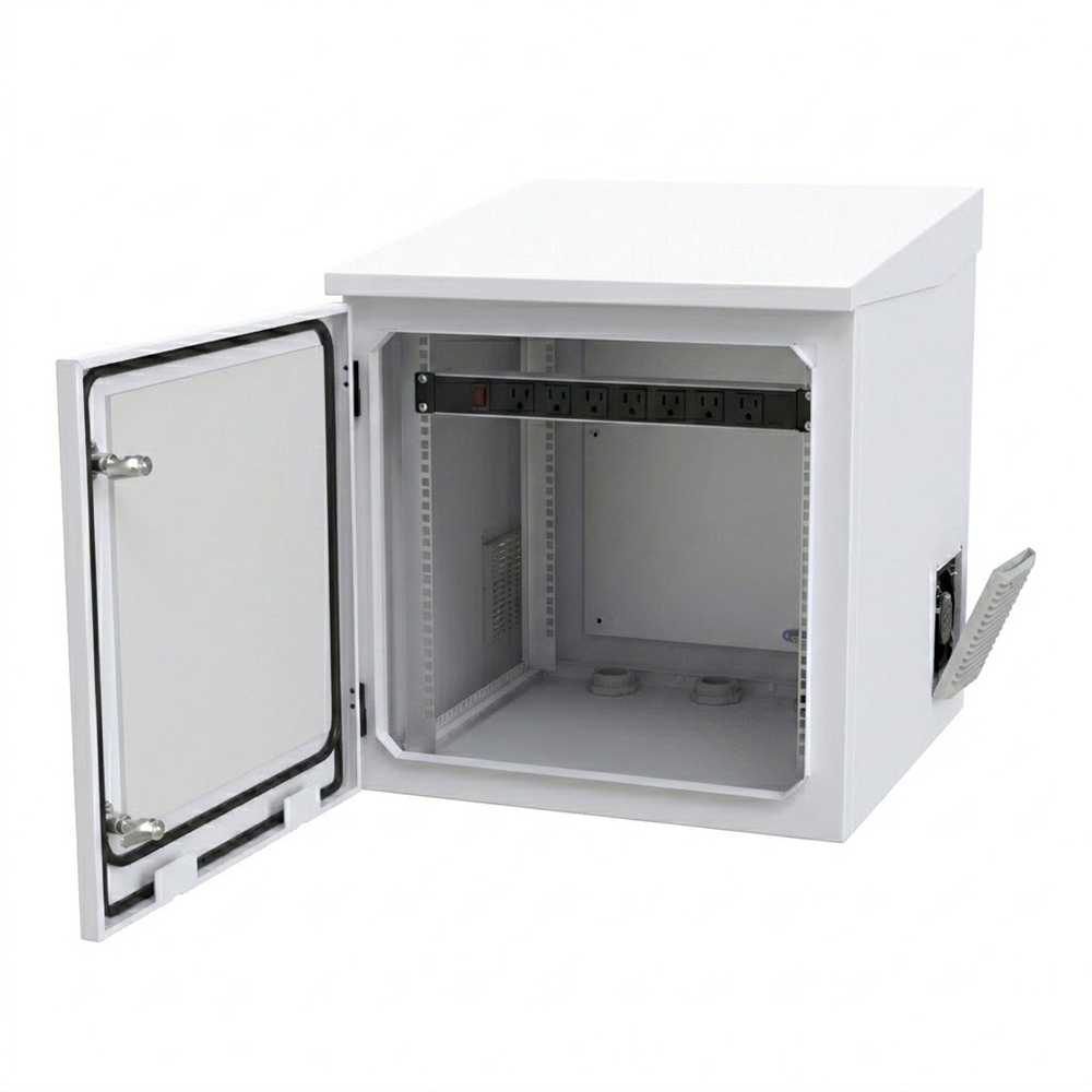 O armário exterior Polo do cerco das telecomunicações IP55 montou 11U 600x780mm com telhado inclinado